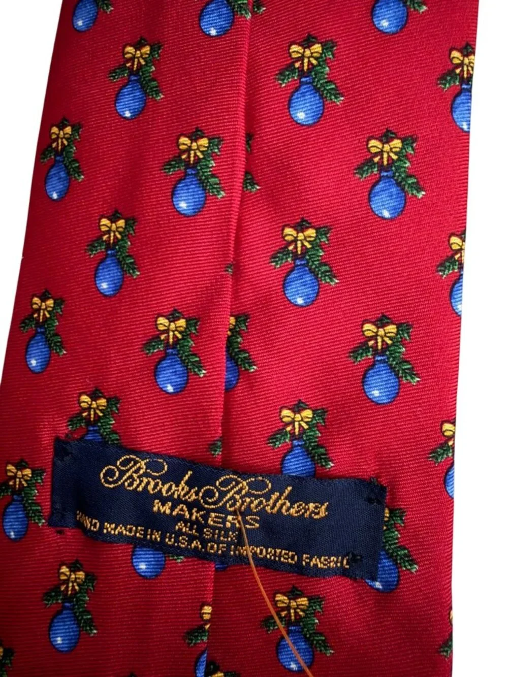 BROOKS BROTHERS Holiday Ornament Silk Blend Tie